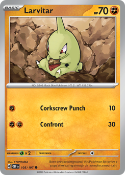Pokemon Obsidian Flames Larvitar - 105