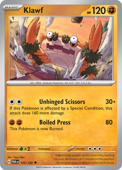 Pokemon Paradox Rift Klawf - 105
