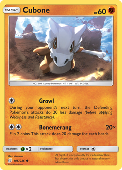 Pokemon Unified Minds Cubone - 105