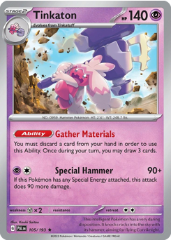 Pokemon Paldea Evolved Tinkaton - 105