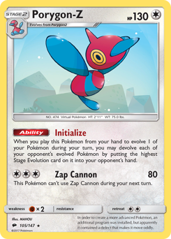 Pokemon Burning Shadows Porygon-Z - 105