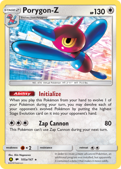 Pokemon Burning Shadows Porygon-Z - 105a