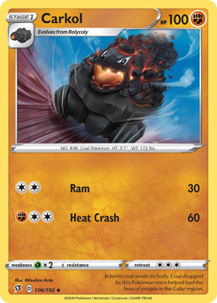 Pokemon Rebel Clash Carkol - 106