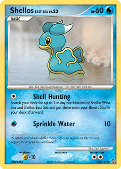 Pokemon Secret Wonders Shellos East Sea - 106