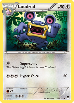 Pokemon Plasma Storm Loudred - 106