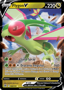 Pokemon Brilliant Stars Flygon V - 106
