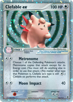 Pokemon FireRed & LeafGreen Clefable ex - 106