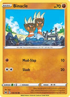 Pokemon Lost Origin Binacle - 106