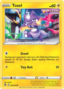 Pokemon Fusion Strike Toxel - 106