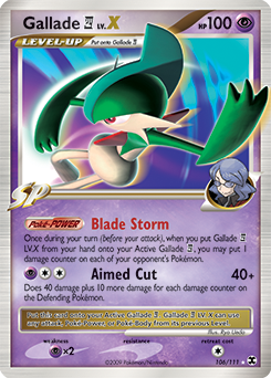 Pokemon Rising Rivals Gallade E4 LV.X - 106