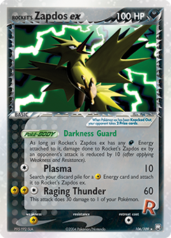 Pokemon Team Rocket Returns Rocket's Zapdos ex - 106