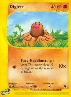 Pokemon Expedition Base Set Diglett - 106