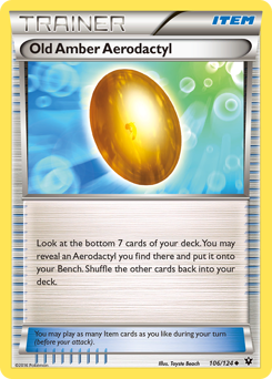 Pokemon Fates Collide Old Amber Aerodactyl - 106