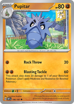 Pokemon Obsidian Flames Pupitar - 106