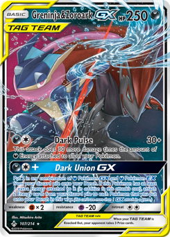 Pokemon Unbroken Bonds Greninja & Zoroark-GX - 107