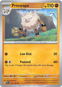 Pokemon Paldea Evolved Primeape - 107
