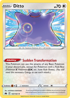 Pokemon Crown Zenith Ditto - 107