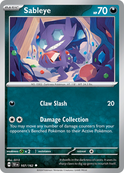 Pokemon Temporal Forces Sableye - 107