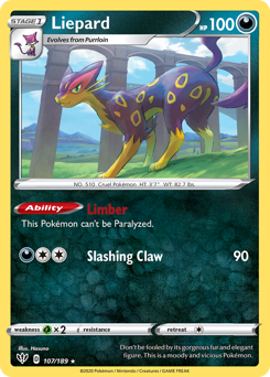 Pokemon Darkness Ablaze Liepard - 107
