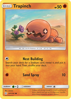 Pokemon Cosmic Eclipse Trapinch - 107