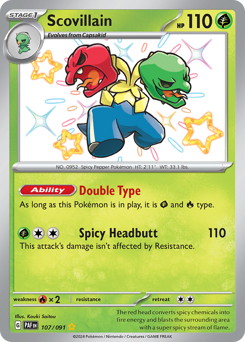 Pokemon Paldean Fates Scovillain - 107