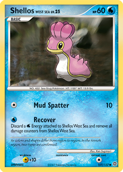 Pokemon Secret Wonders Shellos West Sea - 107