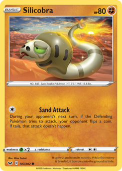 Pokemon Sword & Shield Silicobra - 107