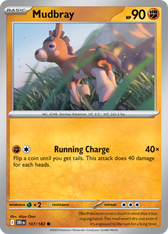 Pokemon Destined Rivals Mudbray - 107