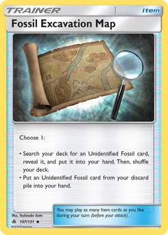 Pokemon Forbidden Light Fossil Excavation Map - 107