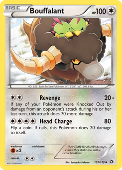 Pokemon Legendary Treasures Bouffalant - 107