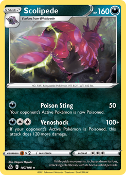 Pokemon Chilling Reign Scolipede - 107