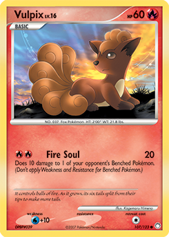 Pokemon Mysterious Treasures Vulpix - 107