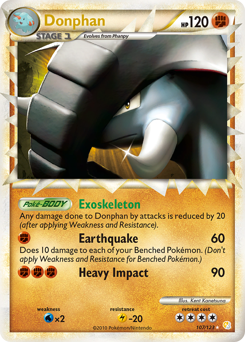 Pokemon HeartGold & SoulSilver Donphan - 107