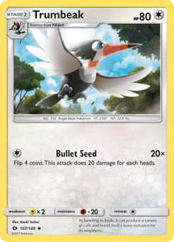 Pokemon Sun & Moon Trumbeak - 107