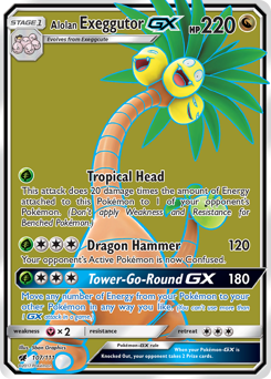 Pokemon Crimson Invasion Alolan Exeggutor-GX - 107