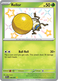 Pokemon Paldean Fates Rellor - 108