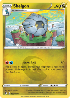 Pokemon Evolving Skies Shelgon - 108