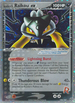 Pokemon Deoxys Rocket's Raikou ex - 108