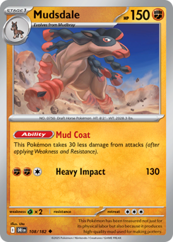 Pokemon Destined Rivals Mudsdale - 108