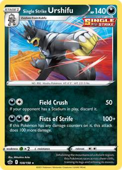 Pokemon Chilling Reign Single Strike Urshifu - 108