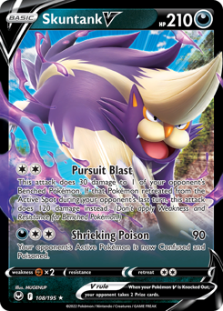 Pokemon Silver Tempest Skuntank V - 108