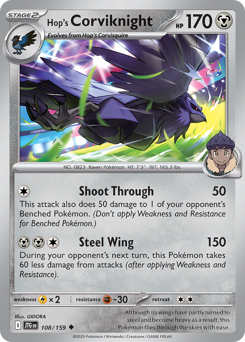 Pokemon Journey Together Hop's Corviknight - 108