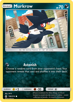 Pokemon Unbroken Bonds Murkrow - 108