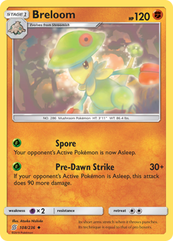 Pokemon Unified Minds Breloom - 108