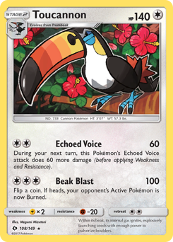 Pokemon Sun & Moon Toucannon - 108