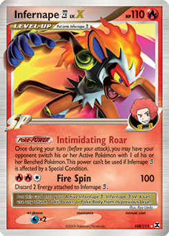 Pokemon Rising Rivals Infernape E4 LV.X - 108