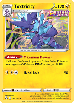 Pokemon Fusion Strike Toxtricity - 108