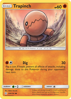Pokemon Cosmic Eclipse Trapinch - 108