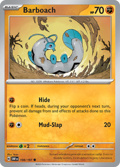 Pokemon Obsidian Flames Barboach - 108