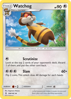 Pokemon Guardians Rising Watchog - 108